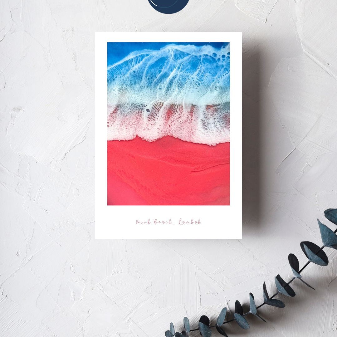 Ocean Resin Art Printed Postcard