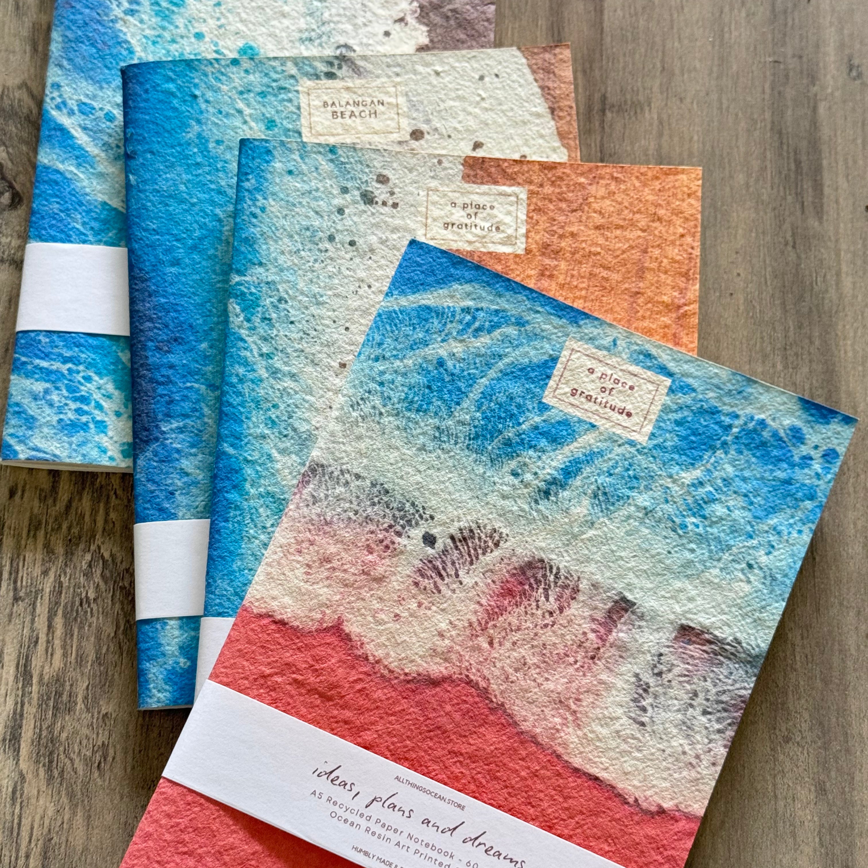 Resin Art on Printed Recycled Notebook