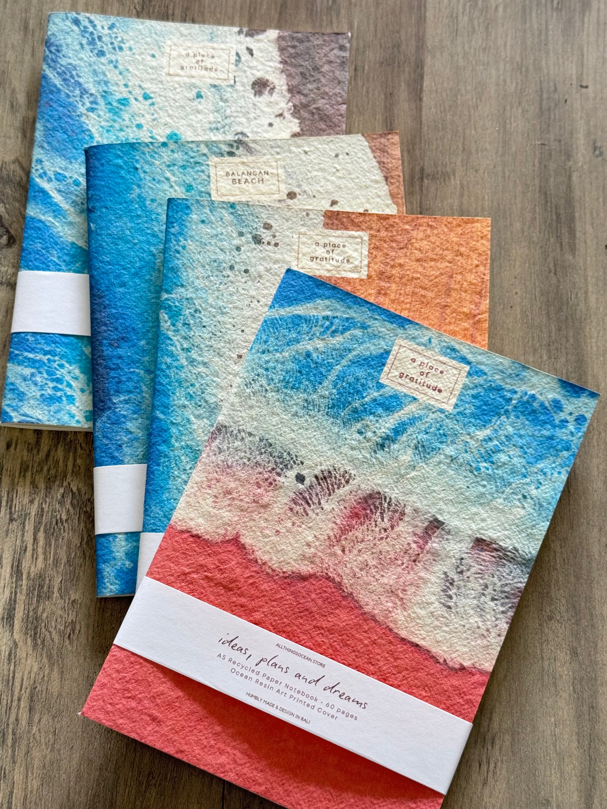Resin Art on Printed Recycled Notebook