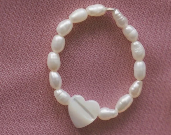 Pearl Naked Elastic Rings