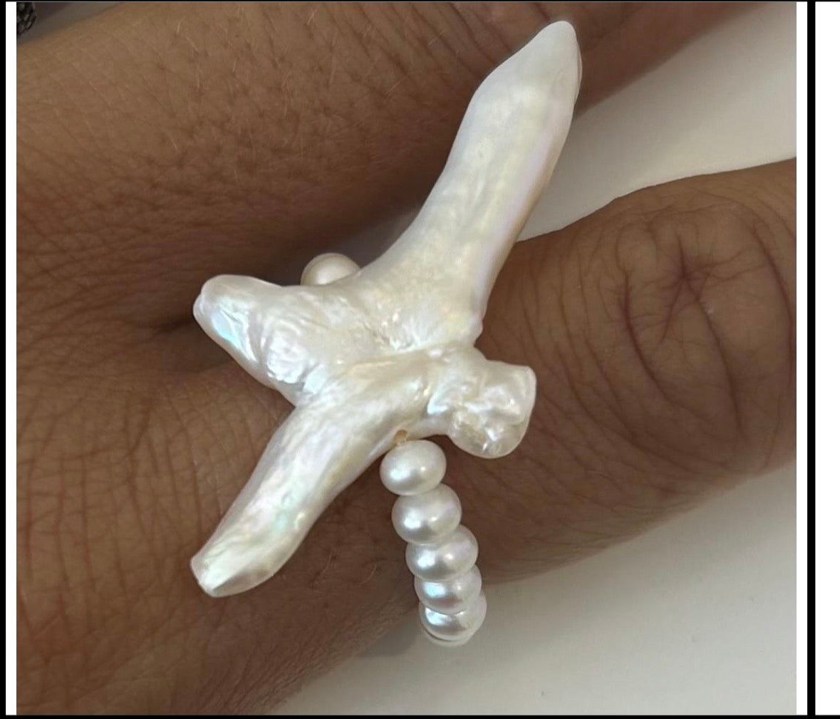 Pearl Naked Elastic Rings