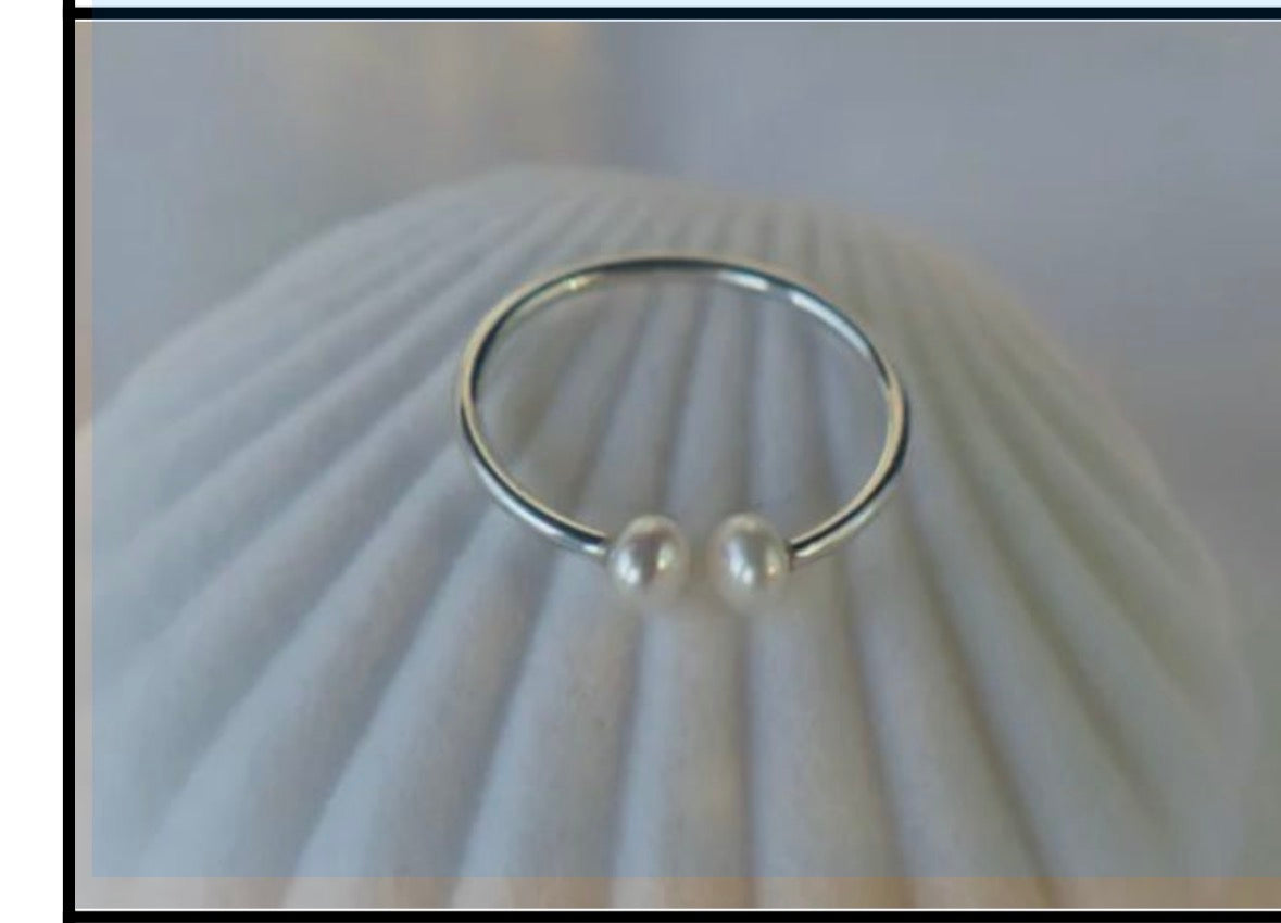 Pearl Naked Ocean Rings