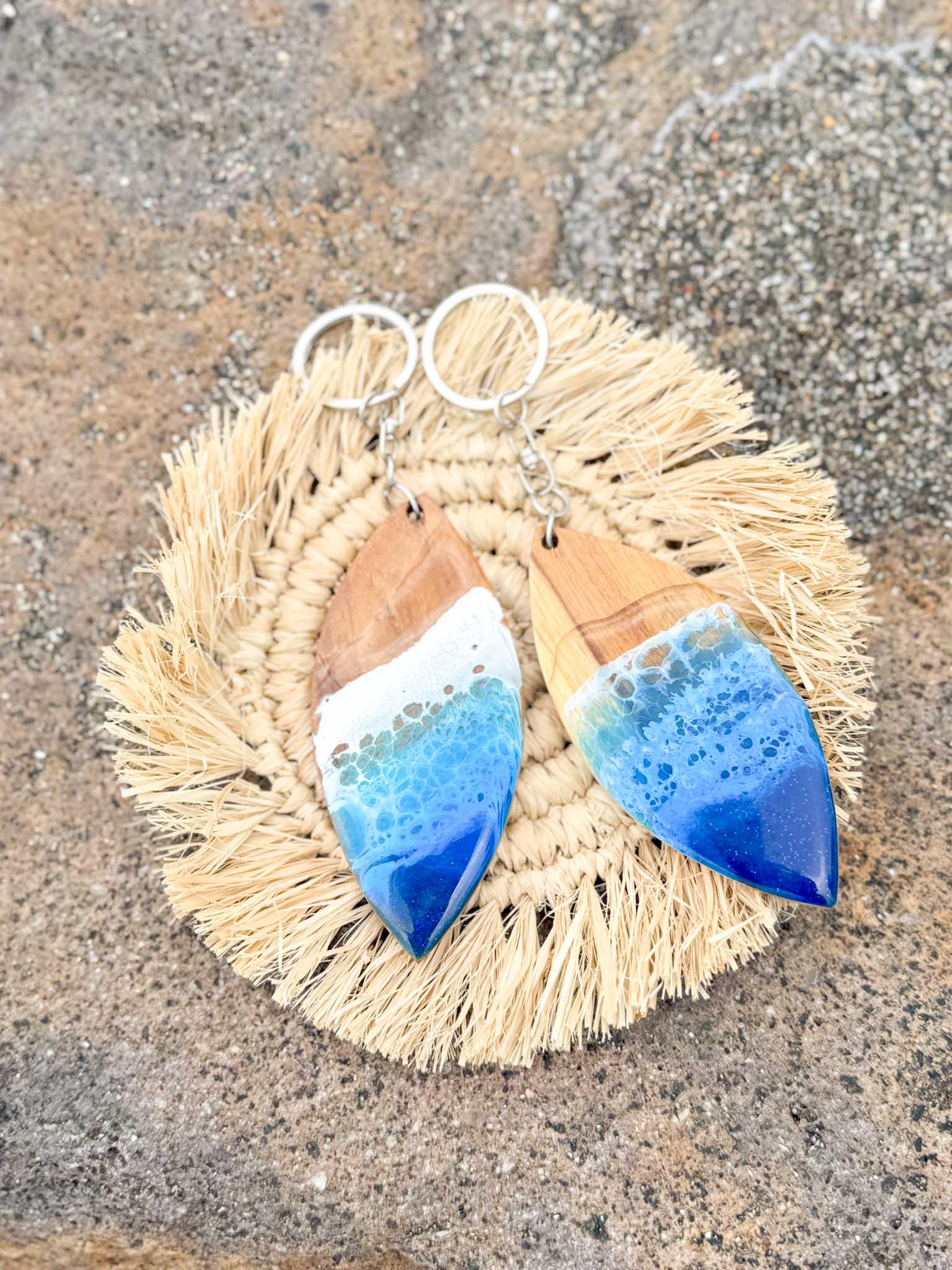 Ocean Surf Board Keychain Large