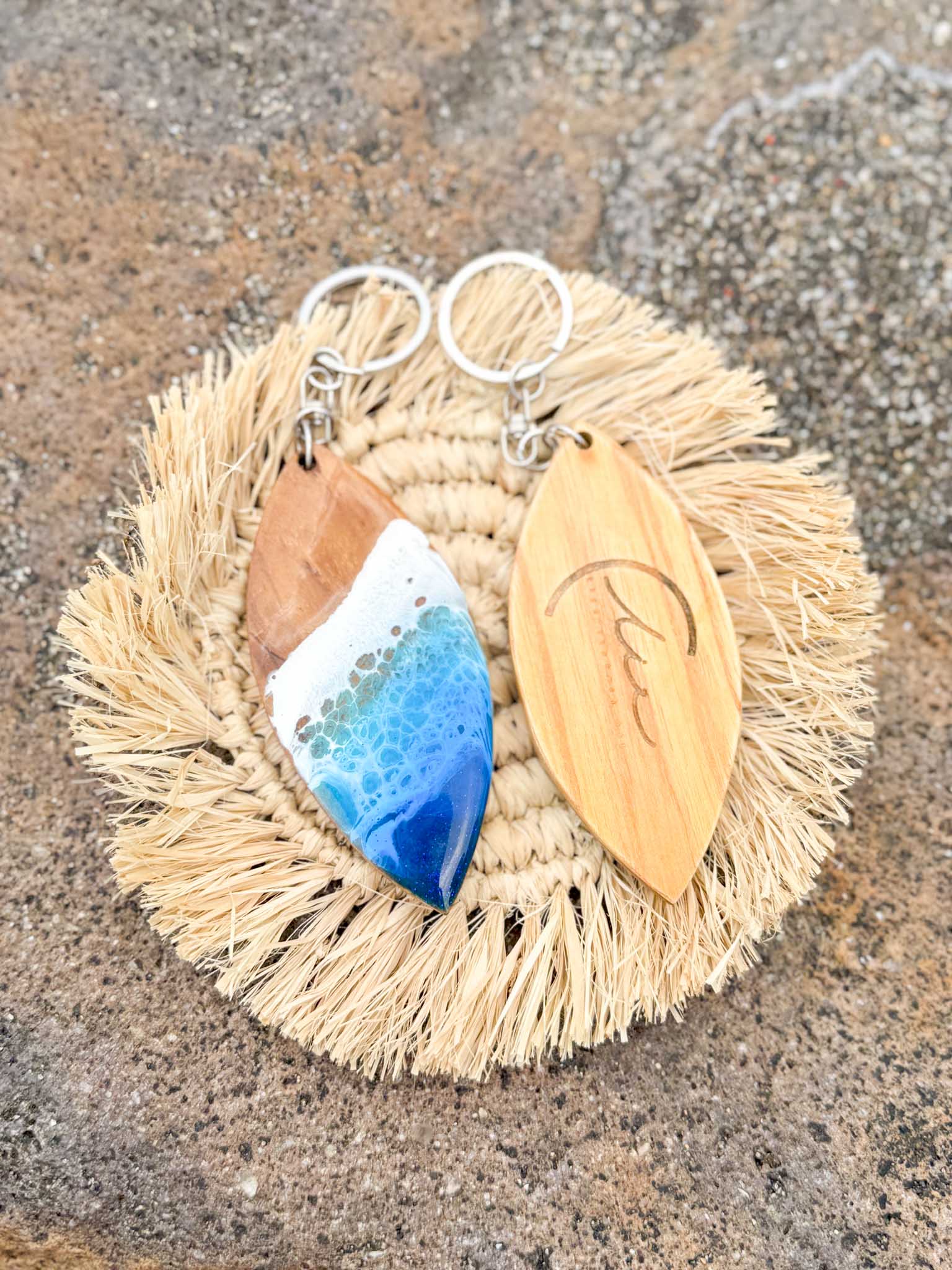 Ocean Surf Board Keychain Large